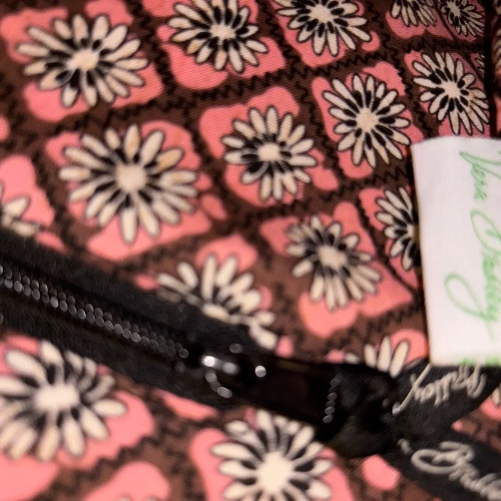 Vera Bradley Pink and Brown Floral Laptop Bag